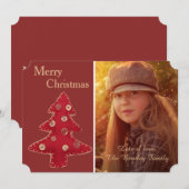 Kunstkerstboom - Aangepaste foto Feestdagenkaart (Voorkant / Achterkant)