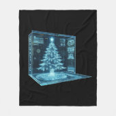 Kunstkerstboom Fleece Deken (Voorkant)
