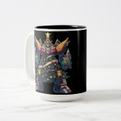Kunstkerstboom Robot Tweekleurige Koffiemok (Voorkant links)