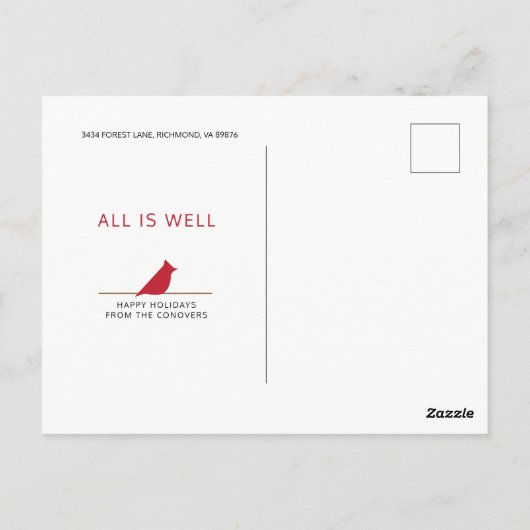 Kunstkerstkaart Briefkaart (Achterkant)