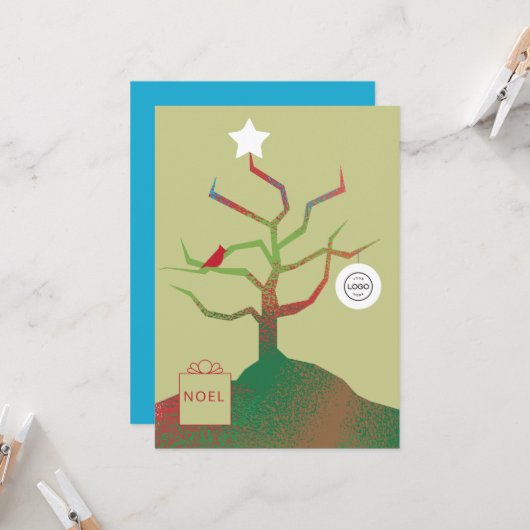 Kunstkerstkaart Kaart (Voorkant / Achterkant in situ)