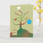 Kunstkerstkaart Kaart (Gele Bloem)