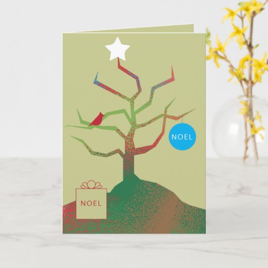 Kunstkerstkaart Kaart (Gele Bloem)