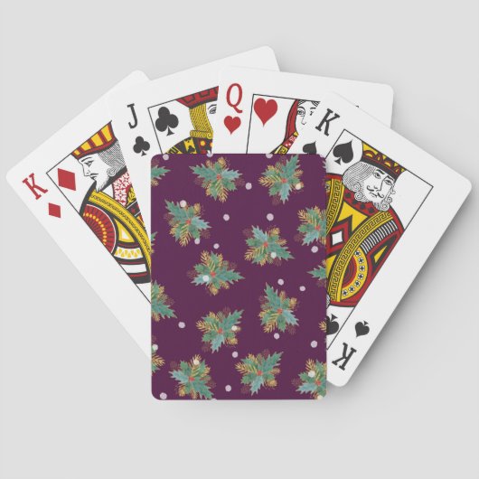 Kunstkerstkaarten Pokerkaarten (Achterkant)