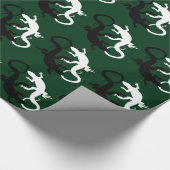 Kunstkerstpapier met hagedis-opvulpapier cadeaupapier (Hoek)