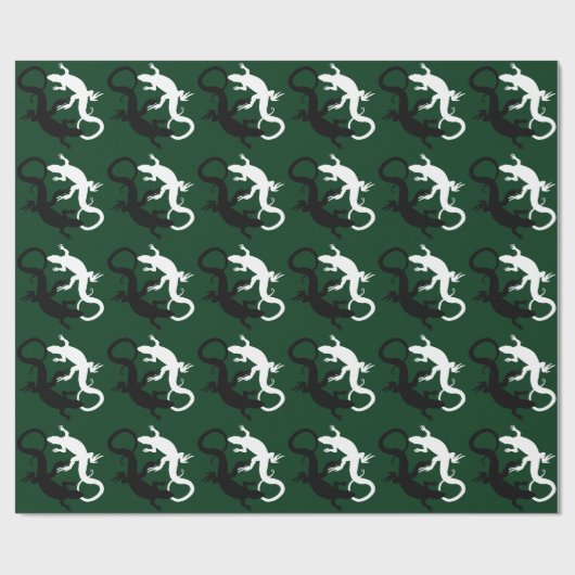 Kunstkerstpapier met hagedis-opvulpapier cadeaupapier (Vlak)