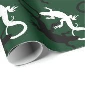 Kunstkerstpapier met hagedis-opvulpapier cadeaupapier (Rol Hoek)