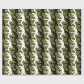 Kunstkerstpapier met hagedis-opvulpapier cadeaupapier (Vlak)