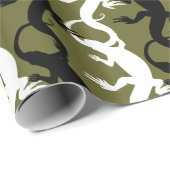 Kunstkerstpapier met hagedis-opvulpapier cadeaupapier (Rol Hoek)