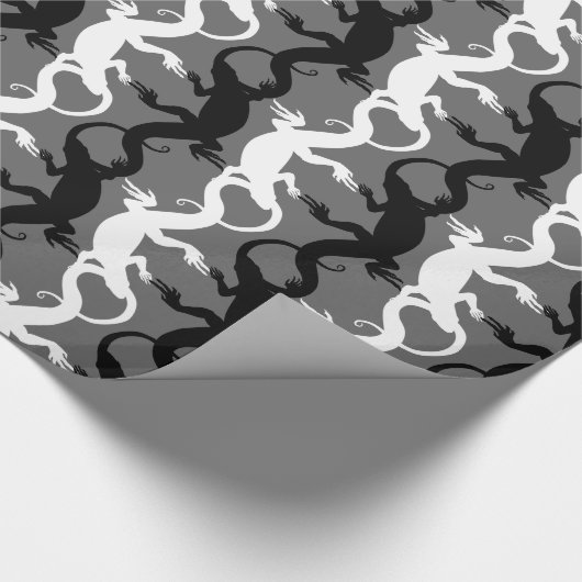 Kunstkerstpapier met hagedis-opvulpapier cadeaupapier (Hoek)