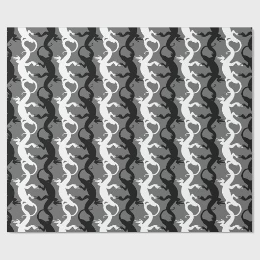 Kunstkerstpapier met hagedis-opvulpapier cadeaupapier (Vlak)