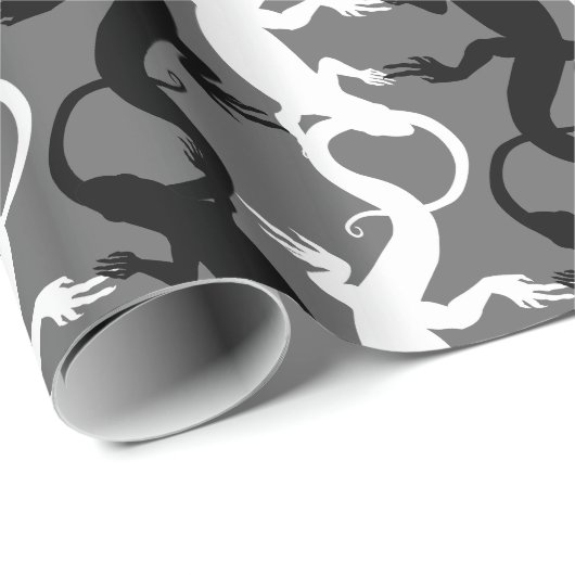 Kunstkerstpapier met hagedis-opvulpapier cadeaupapier (Rol Hoek)