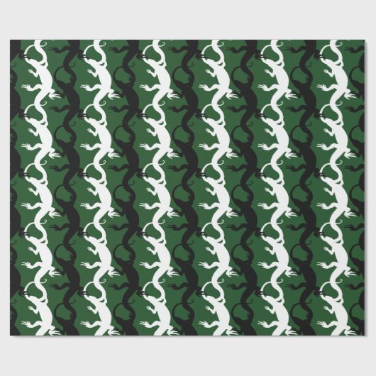 Kunstkerstpapier met hagedis-opvulpapier cadeaupapier (Vlak)