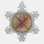 Kunstkerstversiering met stammenkunst Decoratie (Voorkant)