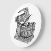 kunstkeukenmuurklokker deco mixer grote klok (Hoek)