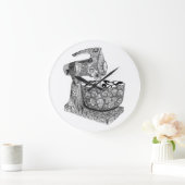 kunstkeukenmuurklokker deco mixer grote klok (Huis)