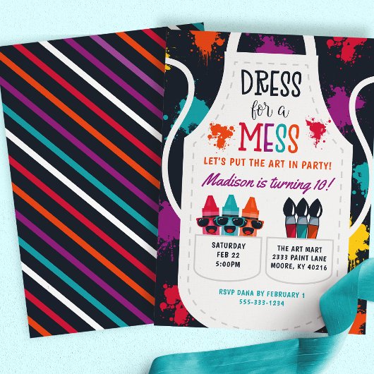 Kunstkinderen van de schilderende partij op zaterd kaart