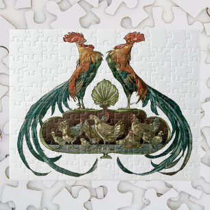 kunstkippen en roosters legpuzzel