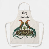  kunstkippen en roosters schort (Voorkant)