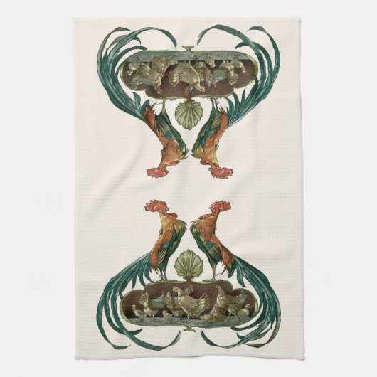  kunstkippen en roosters theedoek (Verticaal)