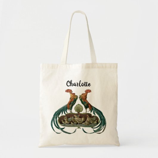  kunstkippen en roosters tote bag (Voorkant)