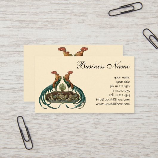  kunstkippen en roosters visitekaartje (Voorkant / Achterkant in situ)