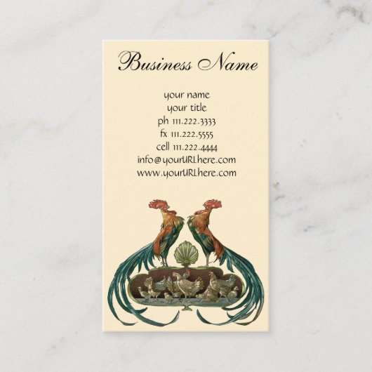 kunstkippen en roosters visitekaartje (Voorkant)
