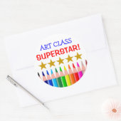 Kunstklasse Superstar Ronde Sticker (Envelop)