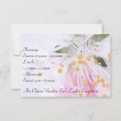 Kunstklassen Dames Luncheon Garden Tea's Kaart (Achterkant)