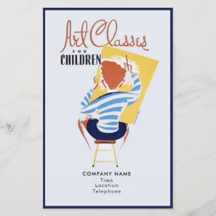 Kunstklassen voor kinderen  repromo flyer