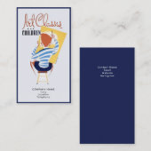 Kunstklassen voor kinderen  repromo visitekaartje (Voorkant / Achterkant)