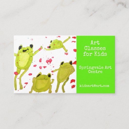 Kunstklassen voor kinderen visitekaartje (Voorkant)