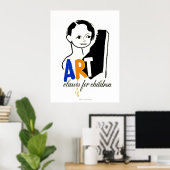 Kunstklassen voor kinderen - WPA-Poster met kind Poster (Thuiskantoor)