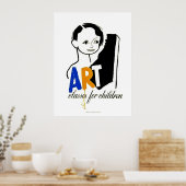 Kunstklassen voor kinderen - WPA-Poster met kind Poster (Keuken)
