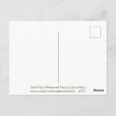 Kunstkleding van de familie Van Westervelt Briefkaart (Achterkant)