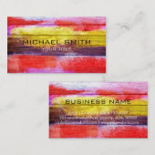 Kunstkleur Acrylverf op hout #2 Visitekaartje (Voorkant / Achterkant)