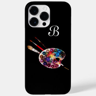 KUNSTKLEUR PALETTE EN BRUSHT MONOGRAM Black Case-Mate iPhone Case