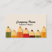 Kunstkleurige pennen visitekaartje (Achterkant)