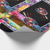 KUNSTKLEURPALETTE EN BRUSHEN CADEAUPAPIER (Hoek)
