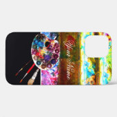 KUNSTKLEURPALETTE EN BRUSHEN, zwart Case-Mate iPhone Case (Achterkant (horizontaal))