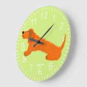 Kunstklok: John Dyer Sausage Dog Limoen Grote Klok (Hoek)