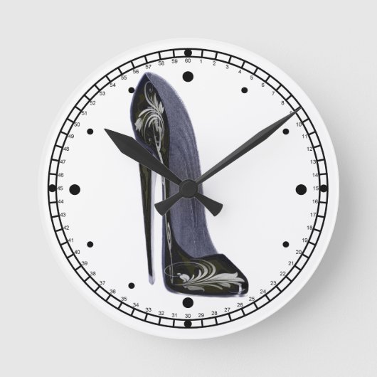 Kunstklokken voor Stiletto Shoe Ronde Klok (Voorkant)