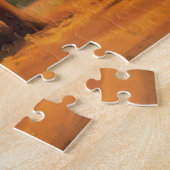 Kunstkoeboerderijpuzzel in vintage stijl legpuzzel (Zijkant)