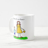 Kunstkoffie - Mok voor moeder en zoon aangepaste f (Voorkant links)