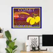  kunstkomeet Merk Lemon Label Kitchen Art Poster (Thuiskantoor)