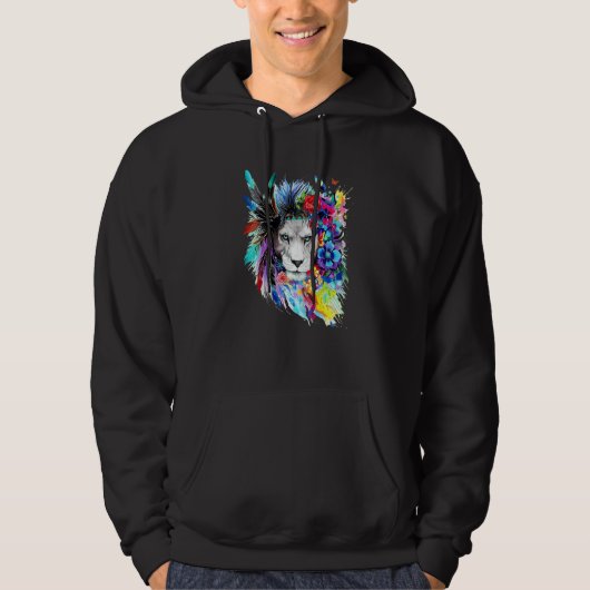 Kunstkoning voor vrouwen met een levendige tijger  hoodie (Voorkant)