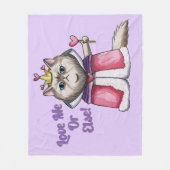 Kunstkoningin Perzische Kattenillustratie Fleece Deken (Voorkant)