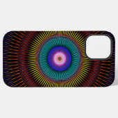 Kunstkop caleidoscoop patroon iPhone hoesje (Achterkant horizontaal)