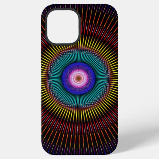 Kunstkop caleidoscoop patroon iPhone hoesje (Achterkant)