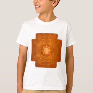 Kunstkoper van Atlantean op amberhout T-shirt